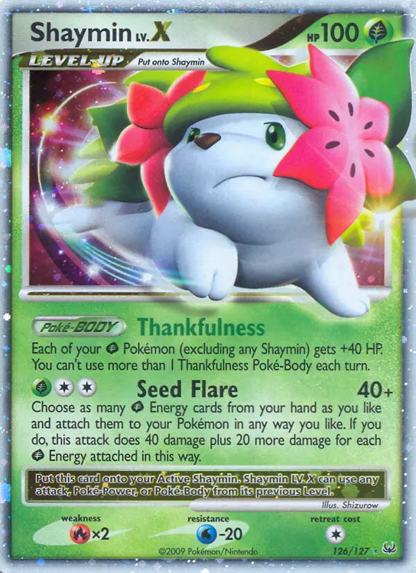 Shaymin Pokemon card from Platinum