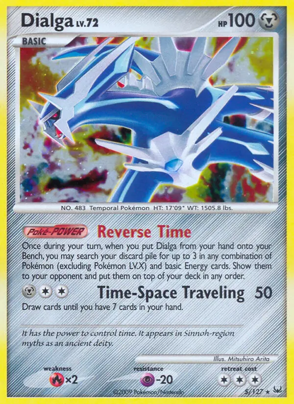 Dialga Pokemon card from Platinum