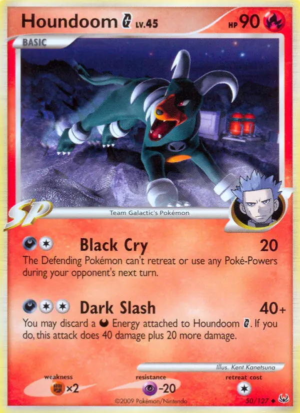 Houndoom G Pokemon card from Platinum
