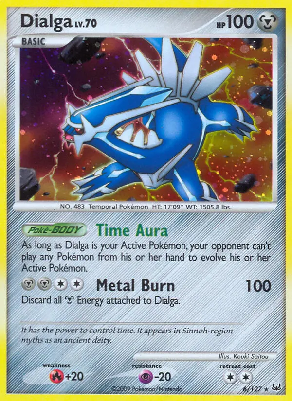 Dialga Pokemon card from Platinum