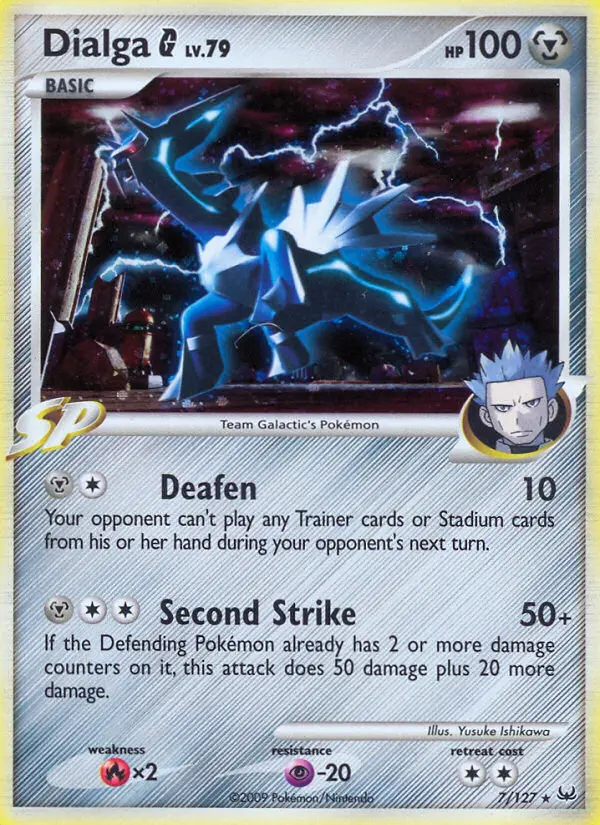 Dialga G Pokemon card from Platinum