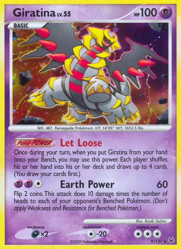 Giratina Pokemon card from Platinum