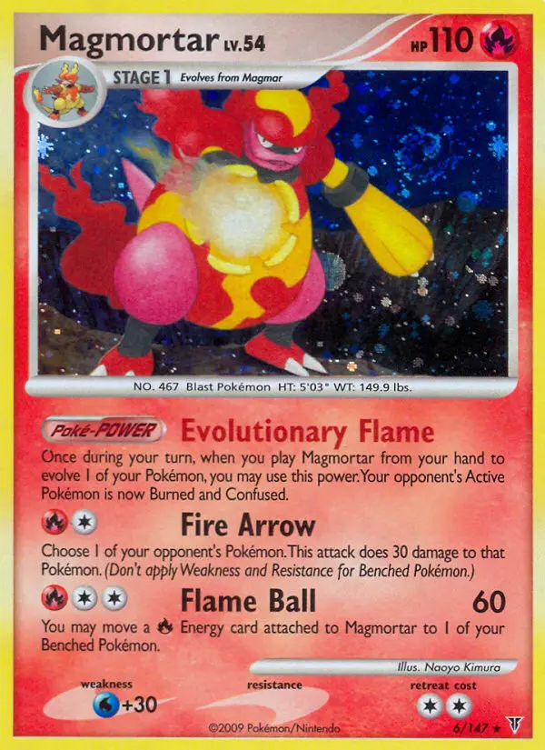 Magmortar Pokemon card from Supreme Victors