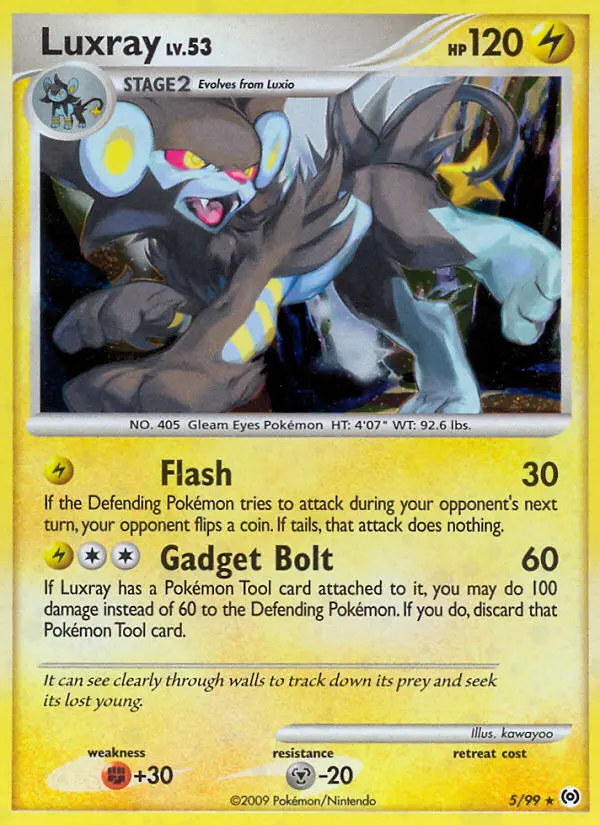 Luxray Pokemon card from Arceus