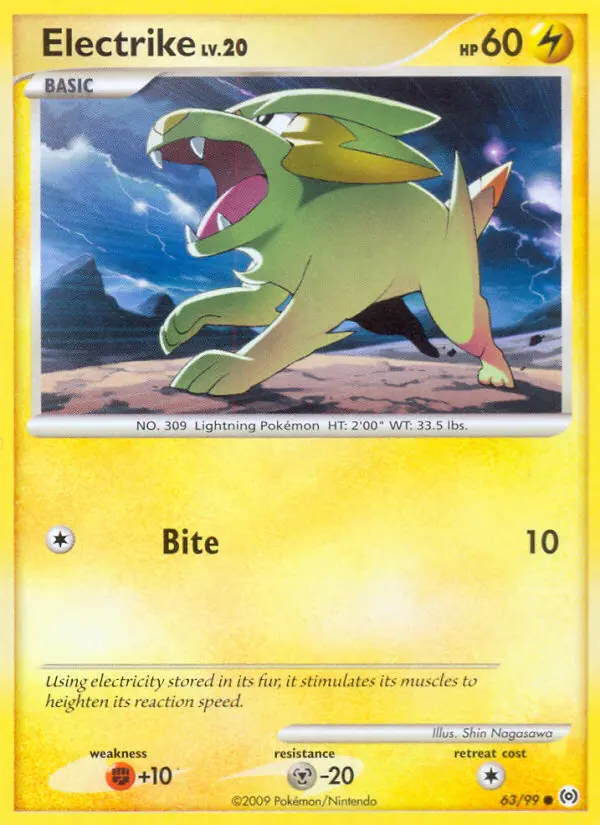Electrike Pokemon card from Arceus