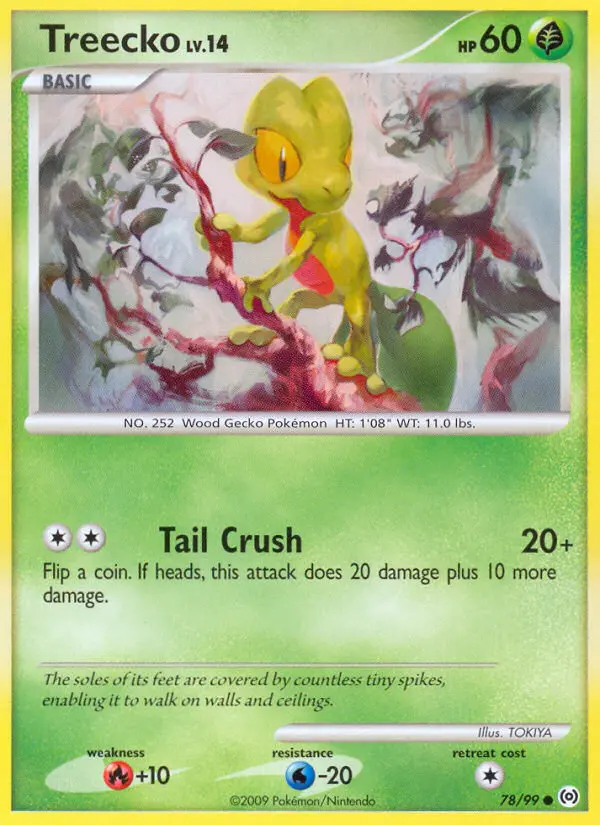 Treecko Pokemon card from Arceus