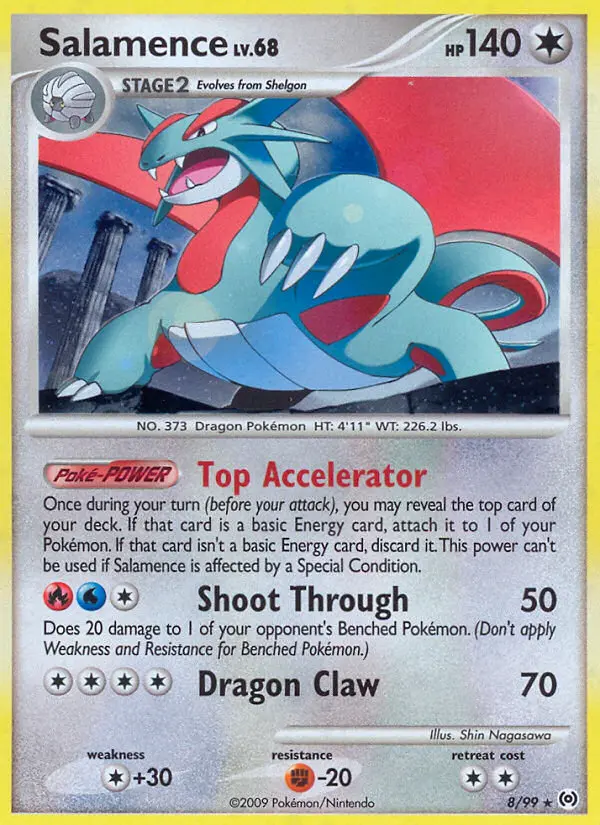 Salamence Pokemon card from Arceus