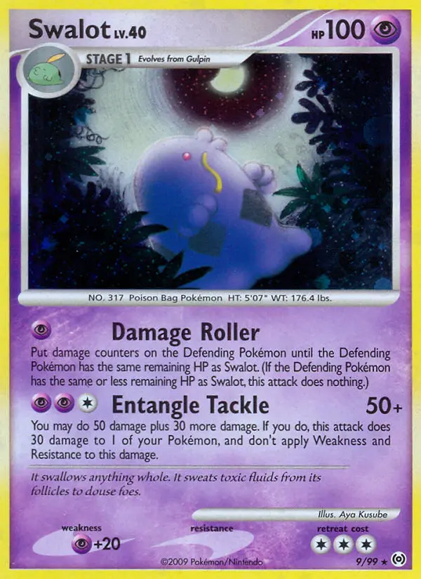 Swalot Pokemon card from Arceus