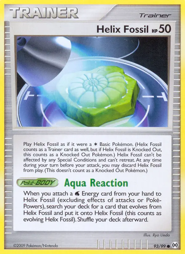 Helix Fossil Pokemon card from Arceus