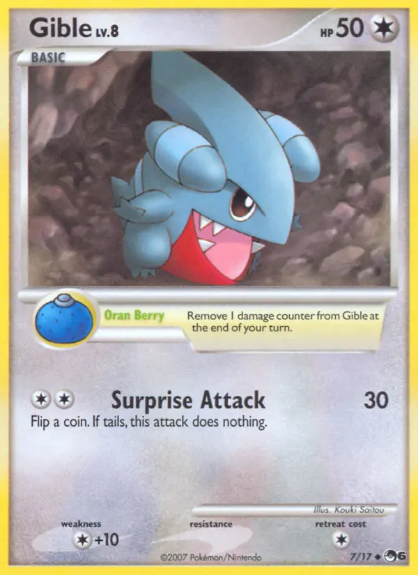 Gible Pokemon card from POP Series 6