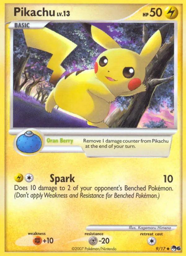 Pikachu Pokemon card from POP Series 6