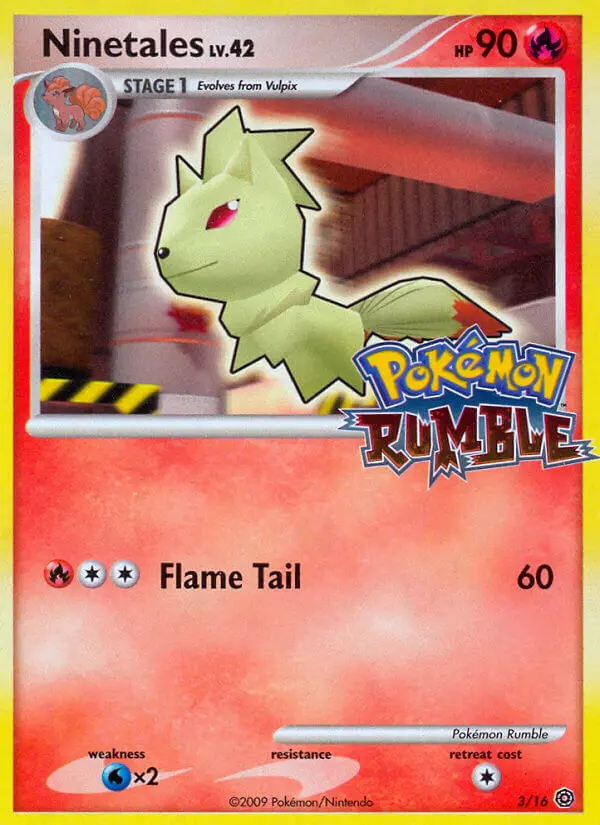 Ninetales Pokemon card from Pokémon Rumble