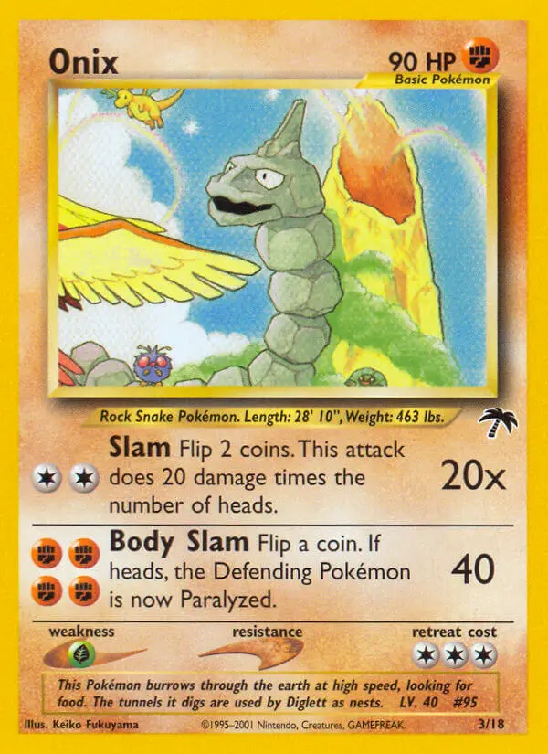 Onix Pokemon card from Southern Islands