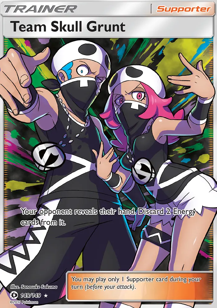 Team Skull Grunt Pokemon card from Sun & Moon
