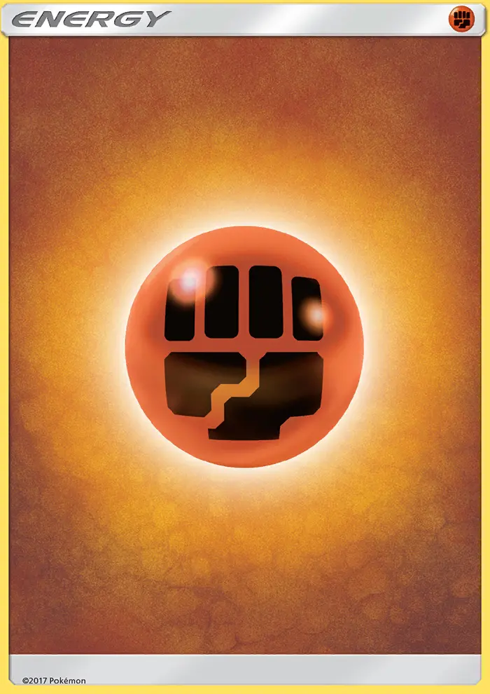 Fighting Energy Pokemon card from Sun & Moon