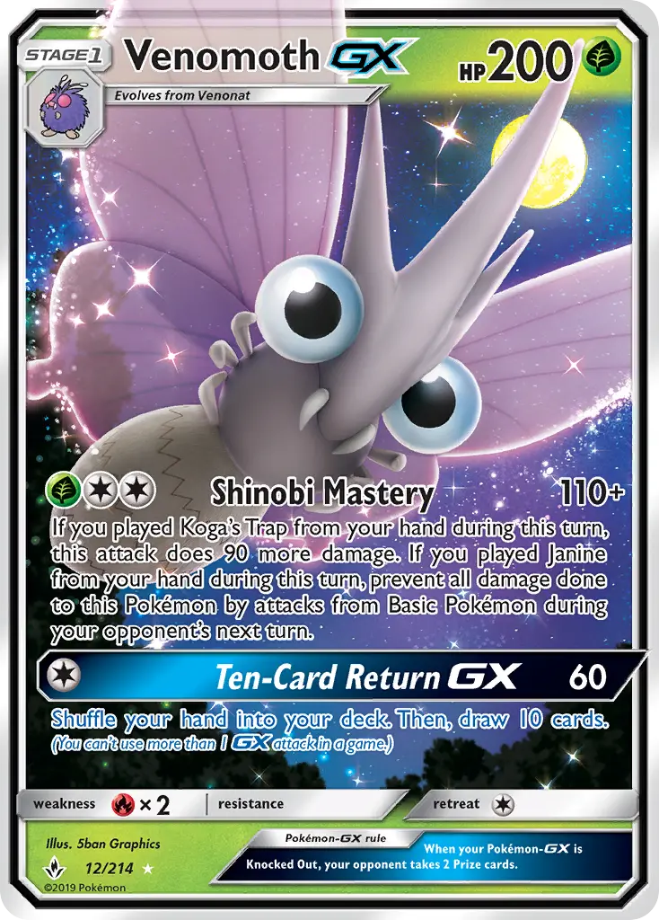 Venomoth GX from sm10