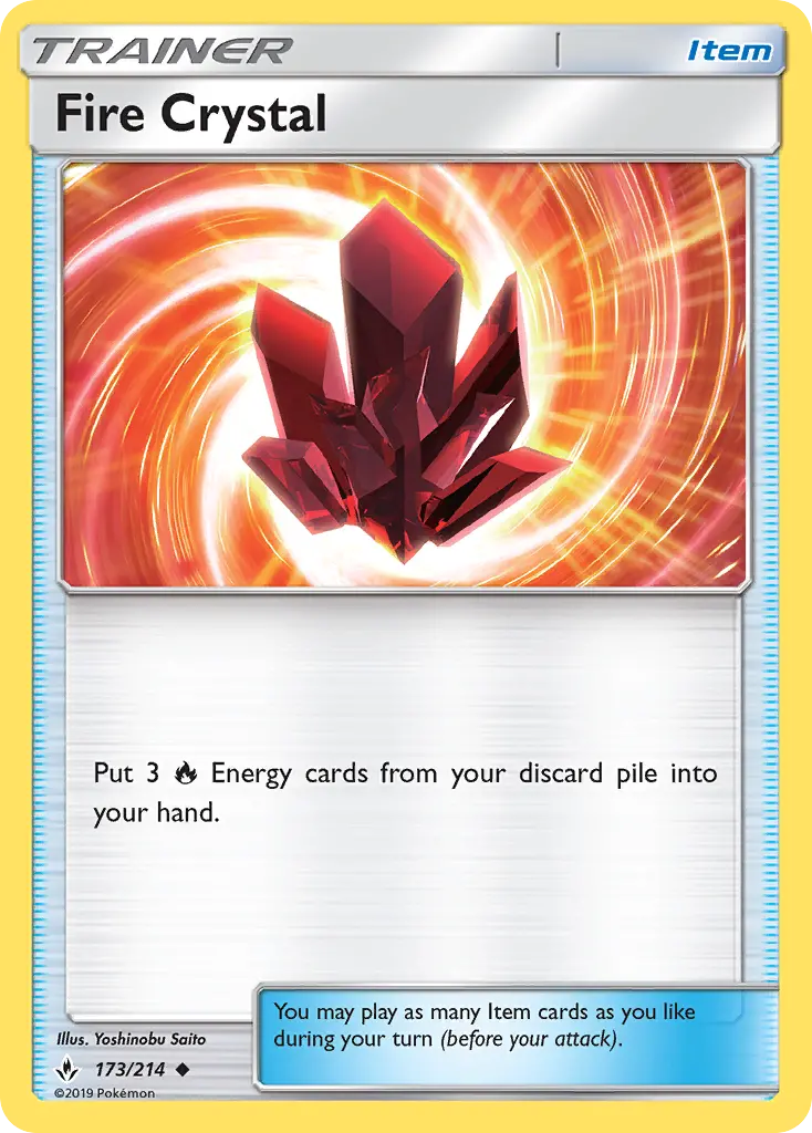 Fire Crystal Pokemon card from Unbroken Bonds