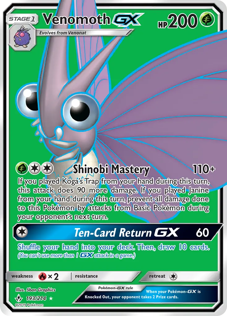 Venomoth GX from sm10