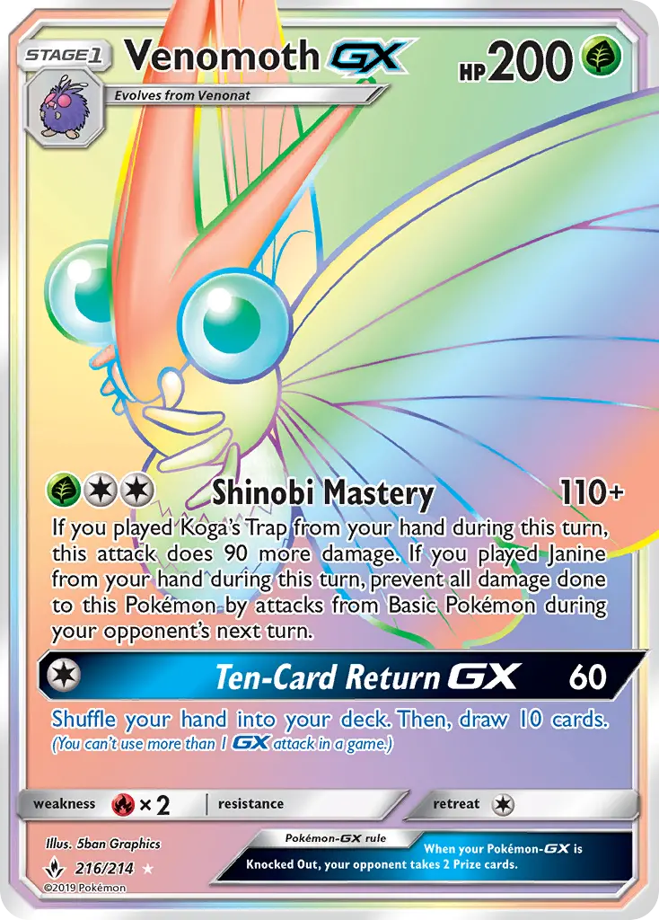 Venomoth GX from sm10
