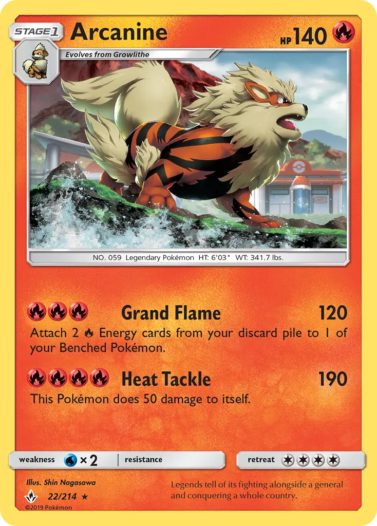 Arcanine Pokemon card from Unbroken Bonds