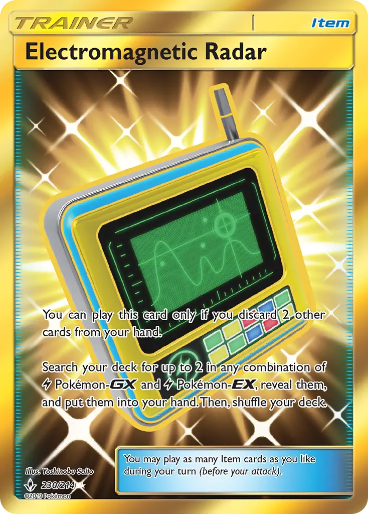 Electromagnetic Radar Pokemon card from Unbroken Bonds