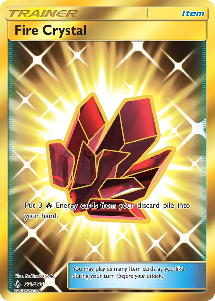 Fire Crystal Pokemon card from Unbroken Bonds