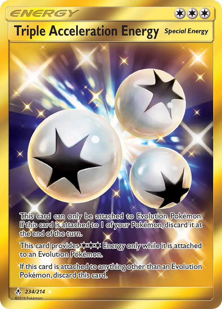 Triple Acceleration Energy Pokemon card from Unbroken Bonds