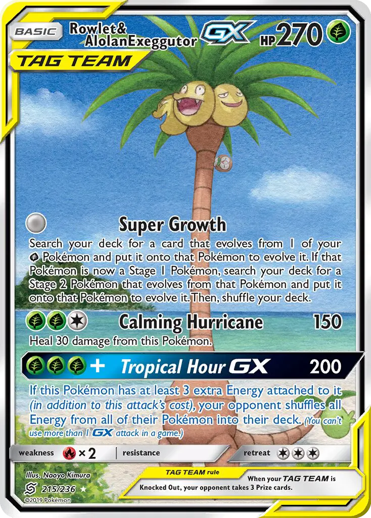 Rowlet & Alolan Exeggutor GX from sm11