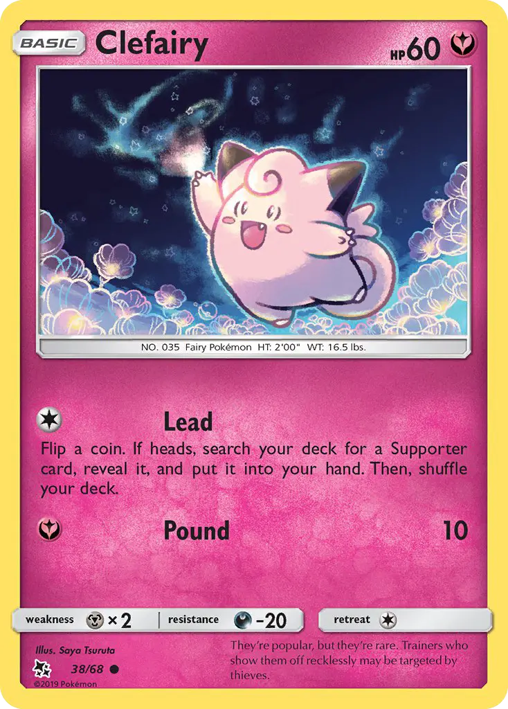 Clefairy Pokemon card from Hidden Fates