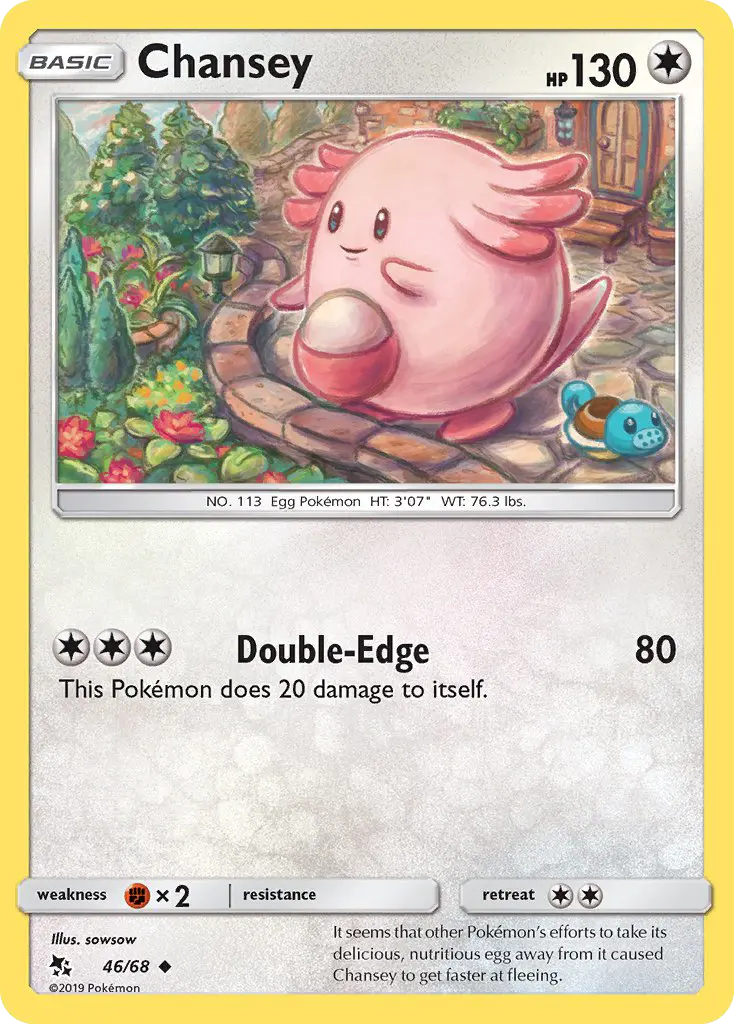Chansey Pokemon card from Hidden Fates