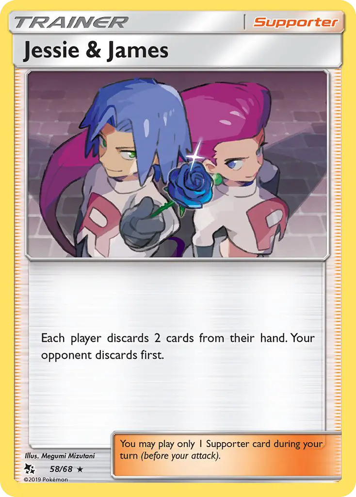 Jessie & James Pokemon card from Hidden Fates