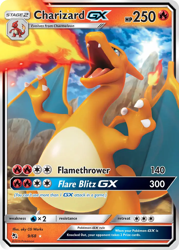 Charizard GX Pokemon card from Hidden Fates