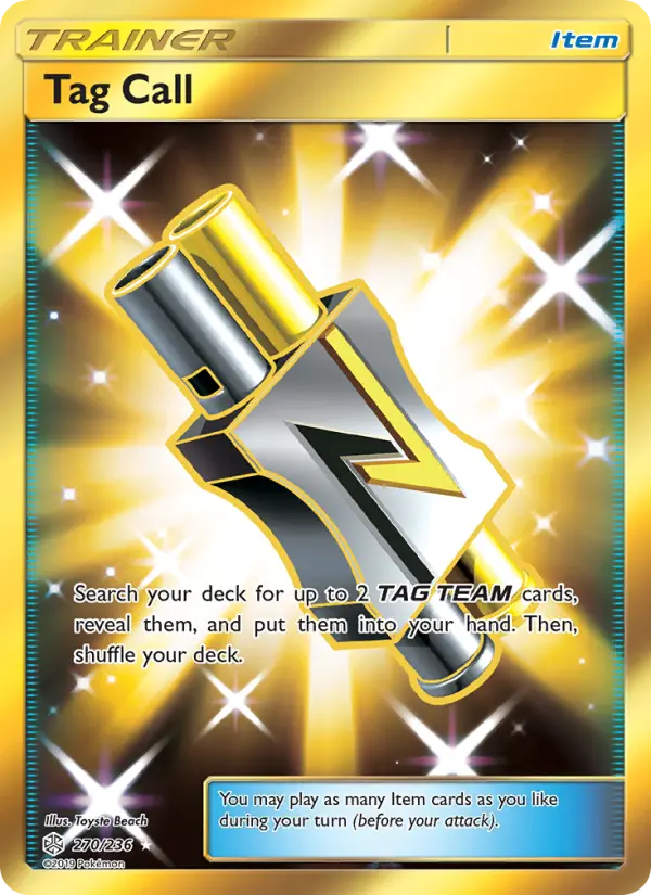 Tag Call Pokemon card from Cosmic Eclipse