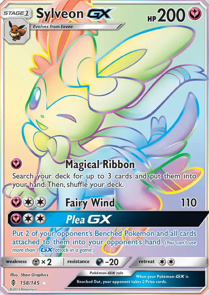 Sylveon GX Pokemon card from Guardians Rising