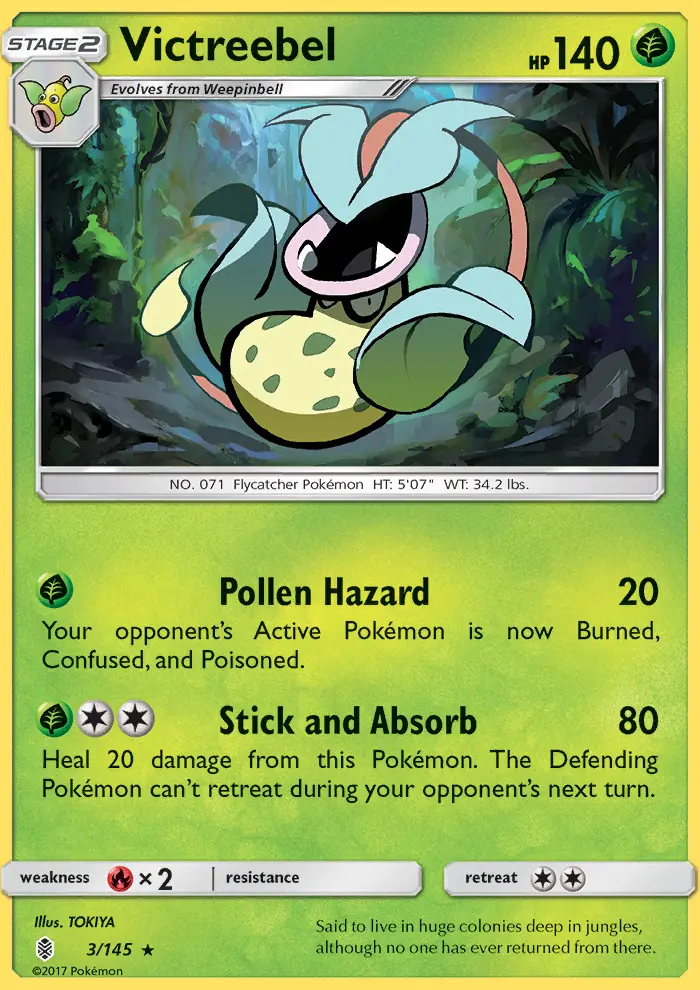 Victreebel Pokemon card from Guardians Rising