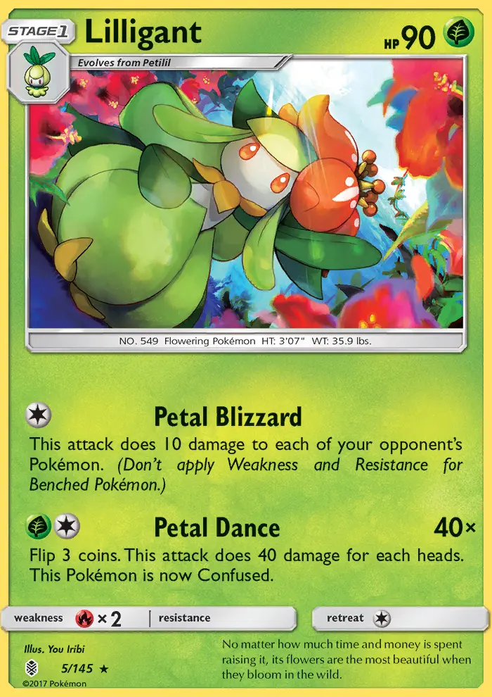 Lilligant Pokemon card from Guardians Rising