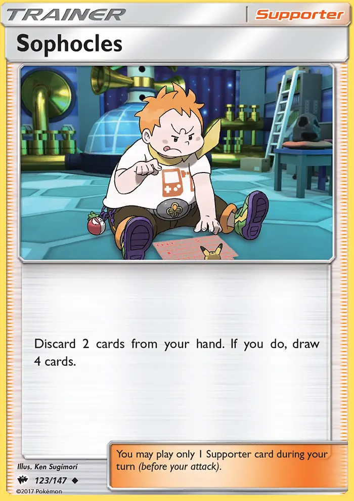 Sophocles Pokemon card from Burning Shadows