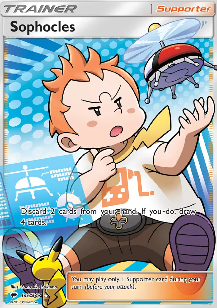 Sophocles Pokemon card from Burning Shadows