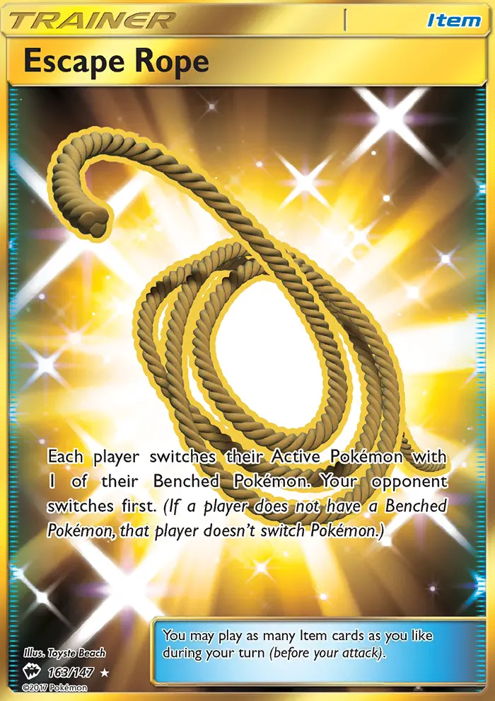 Escape Rope Pokemon card from Burning Shadows