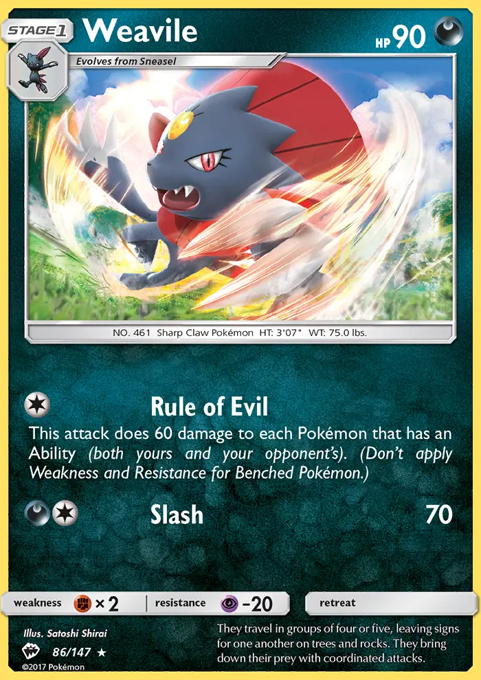 Weavile from sm3