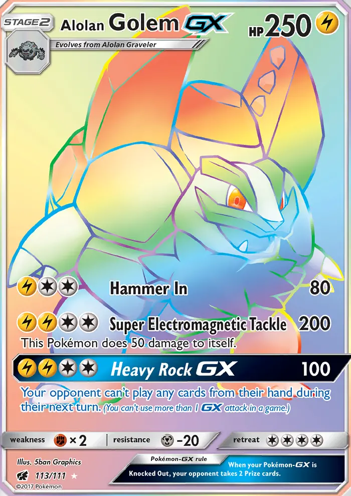 Alolan Golem GX from sm4