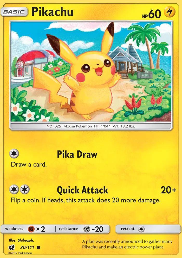 Pikachu Pokemon card from Crimson Invasion