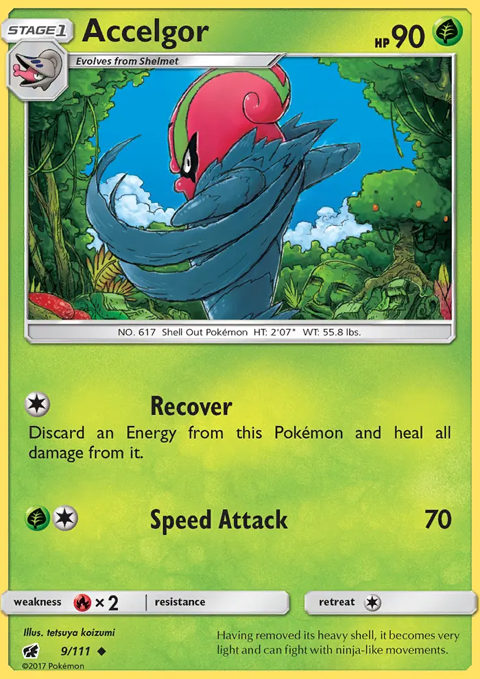 Accelgor Pokemon card from Crimson Invasion