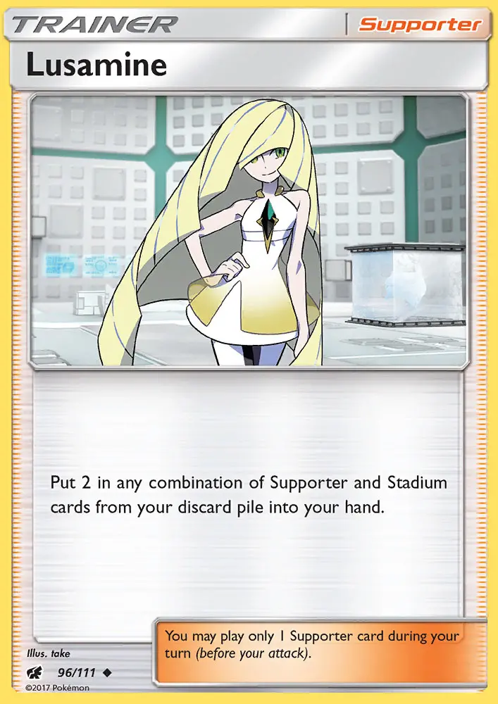 Lusamine Pokemon card from Crimson Invasion