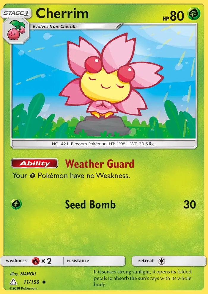 Cherrim Pokemon card from Ultra Prism