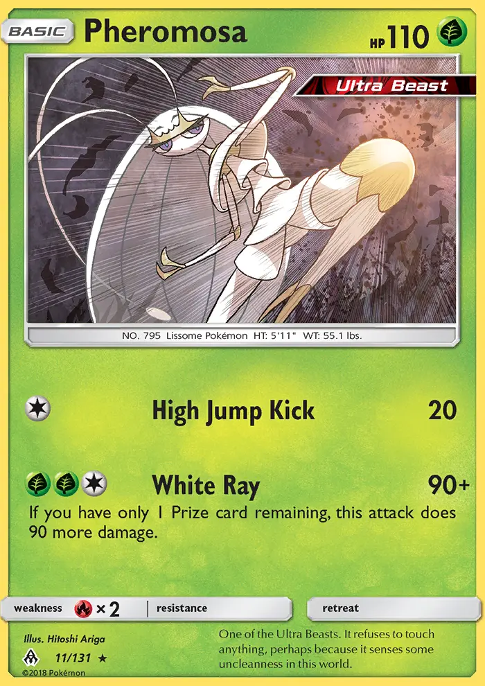 Pheromosa Pokemon card from Forbidden Light