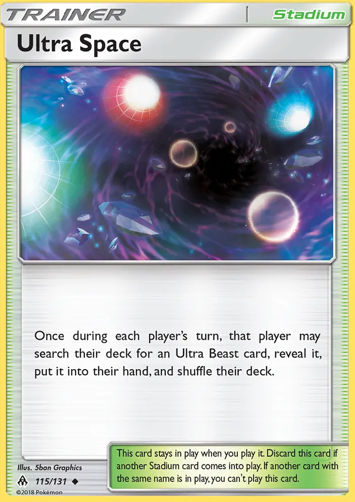 Ultra Space Pokemon card from Forbidden Light