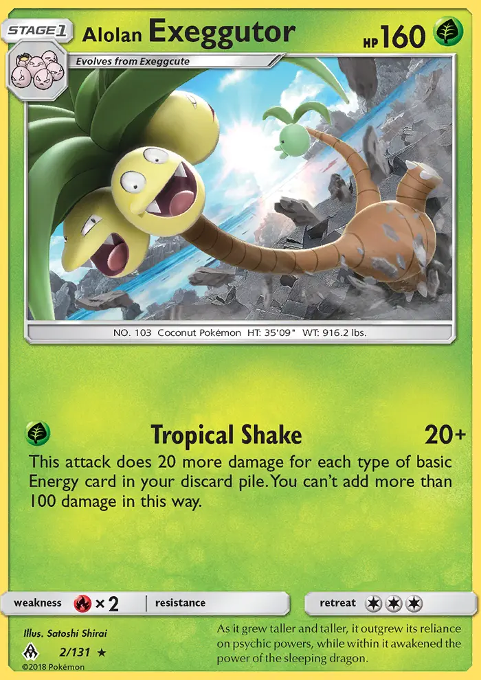 Alolan Exeggutor Pokemon card from Forbidden Light