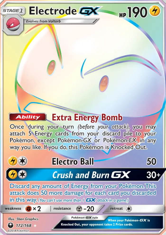 Electrode GX Pokemon card from Celestial Storm