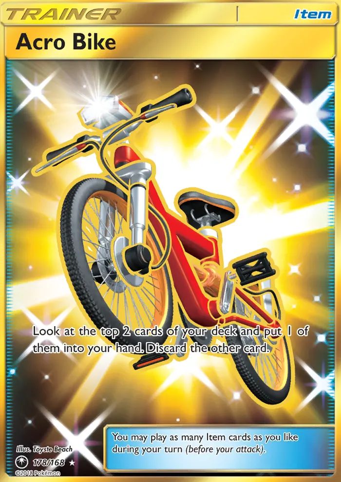 Acro Bike Pokemon card from Celestial Storm